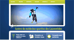 Desktop Screenshot of medecinesportivelaurentides.com
